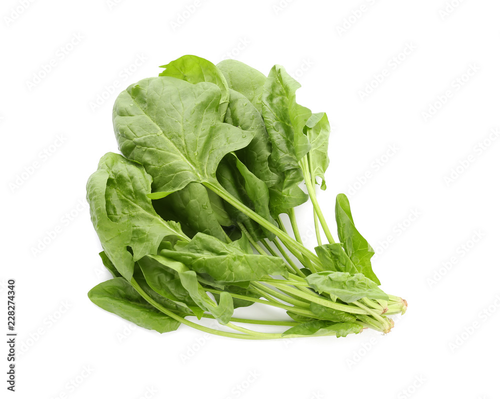 Fresh aromatic sorrel on white background Fresh aromatic sorrel on white background