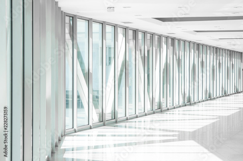 Curve office walkway in modern style