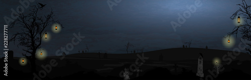 halloween graveyard background