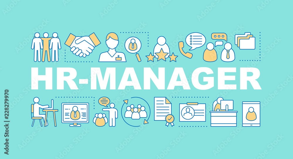 HR management word concepts banner