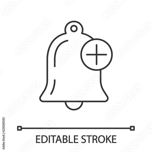 Add alert linear icon