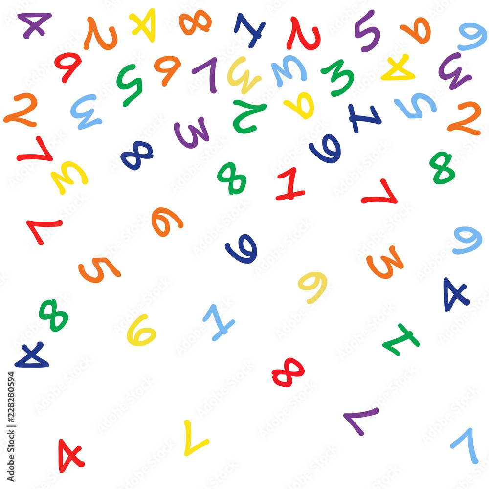 Vector background from numbers. Back to school. Vector illustration. Vector background from numbers. Back to school. Vector illustration.