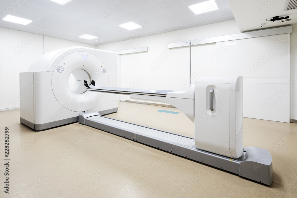 CT (Computed tomography) scanner in hospital laboratory. CT (Computed tomography) scanner in hospital laboratory.