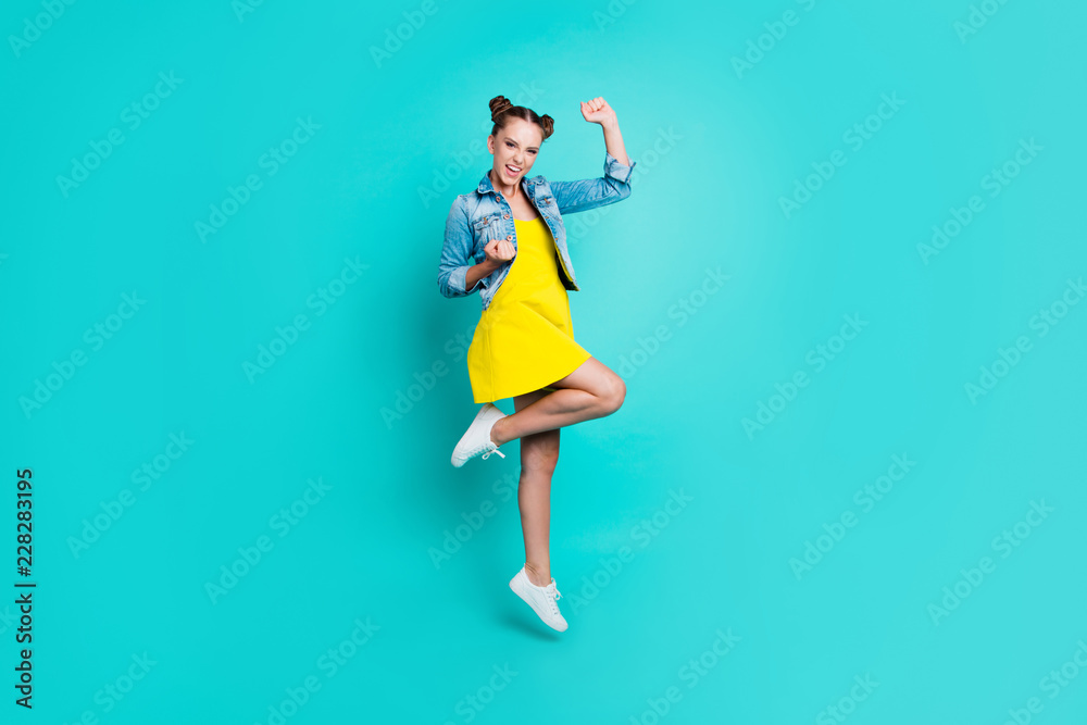 Full length body size of nice crazy positive glad stylish trendy Full length body size of nice crazy positive glad stylish trendy