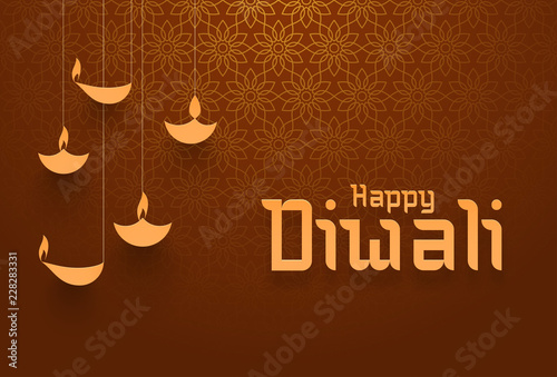 Happy Diwali poster for Festival of lights.