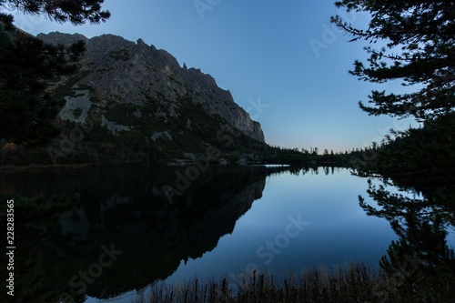 Magic Lake Popradske pleso in High Tatras. Slovakia