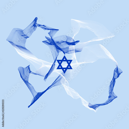 Israel independence day greeting flag