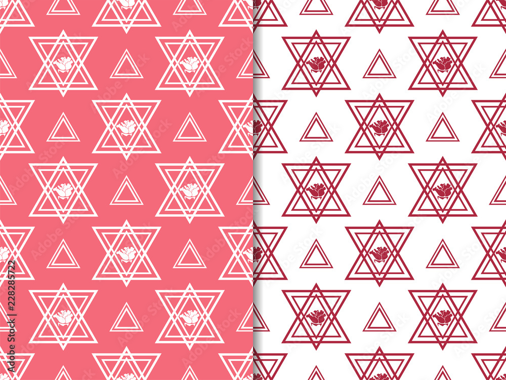triangle and rose seamless geometric abstract pattern triangle and rose seamless geometric abstract pattern
