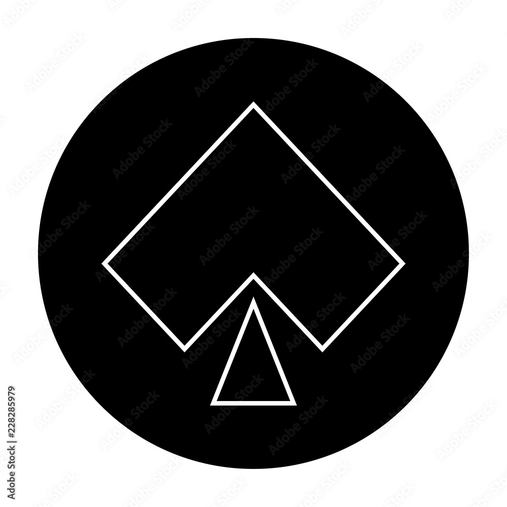 Spade icon black and white vector illustration Spade icon black and white vector illustration