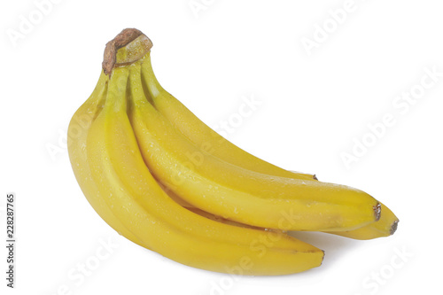 bunch of fresh yellow bananas isolated