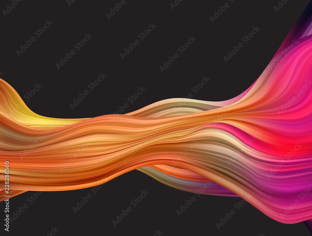 Obraz premium Abstract colorful vector background, color flow liquid wave for design brochure, website, flyer.