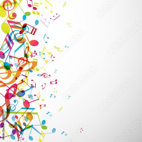 Abstract vector illustration background with colorful tunes.