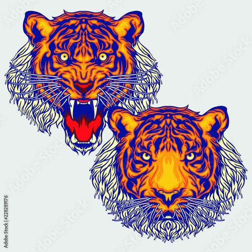 Tiger head element