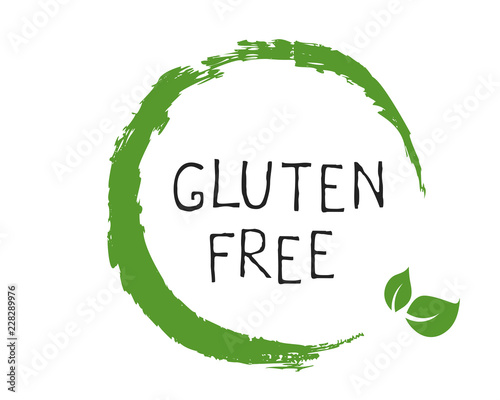 Gluten free food label and high quality product badges. Bio Ecohealthy organic, 100 bio and natural product icon. Emblems for cafe, packaging etc. Vector