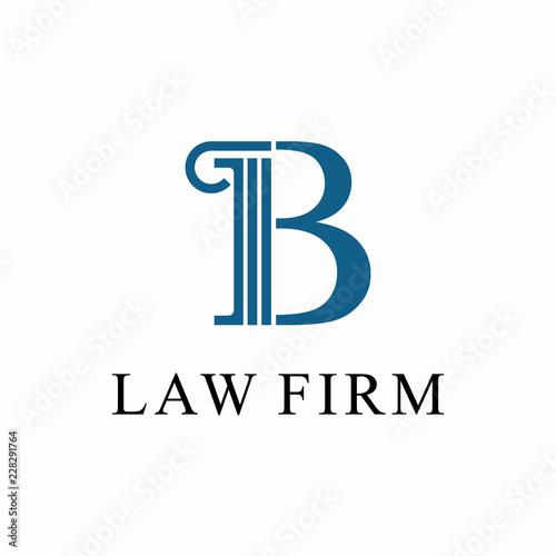 Initial B for law firm Logo design template
