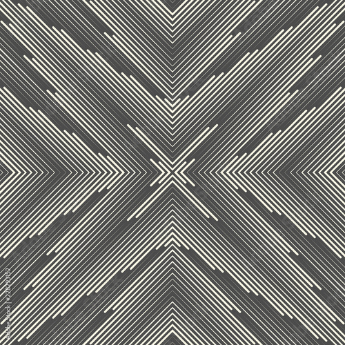 Seamless Star Pattern. Monochrome Sacred Geometry Background