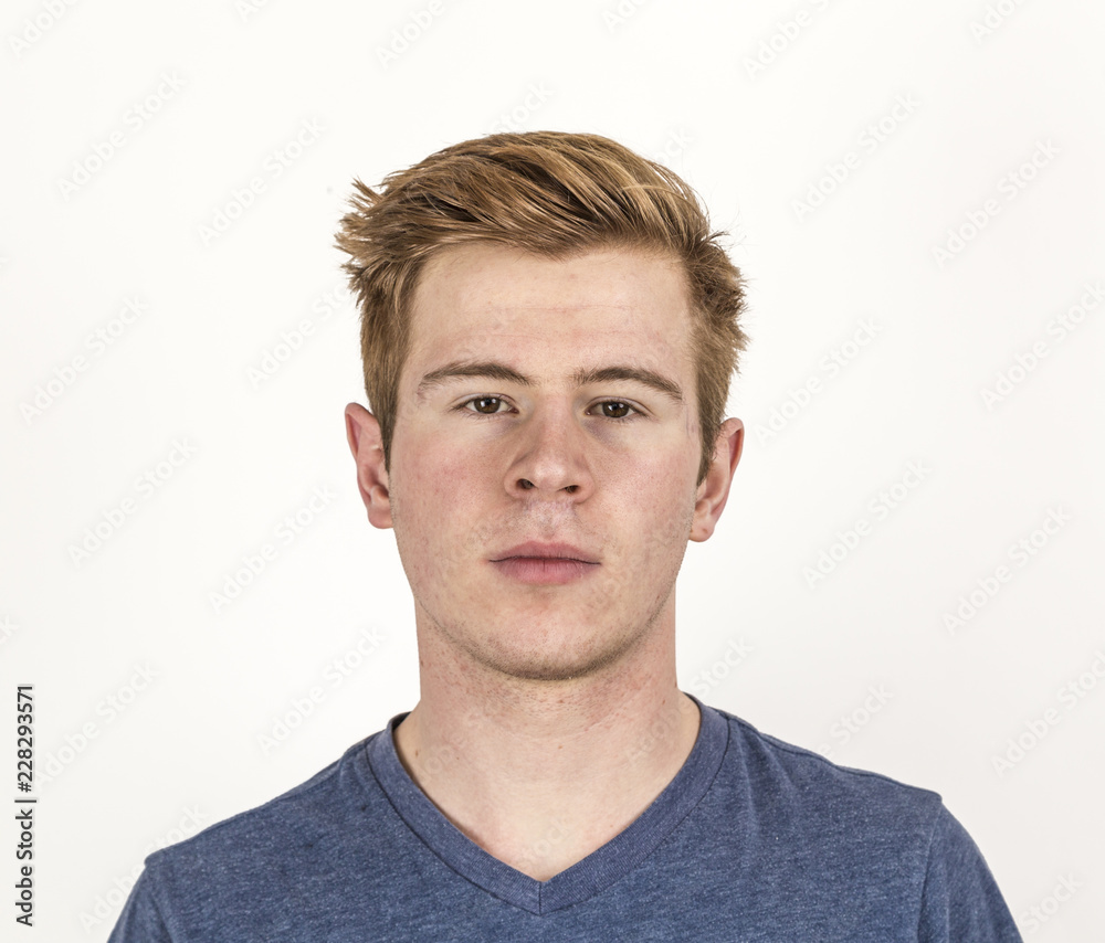 cool boy with red hair posing in studio cool boy with red hair posing in studio