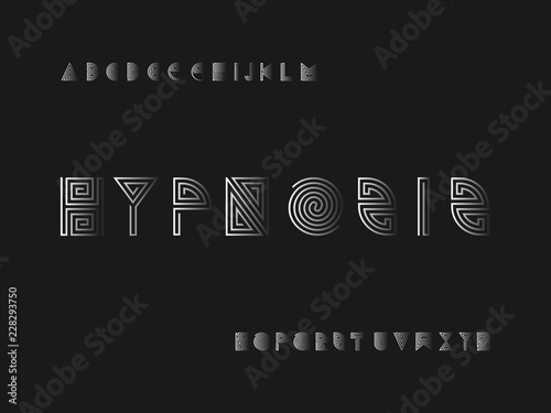 6960997 Hypnosis font. Vector alphabet