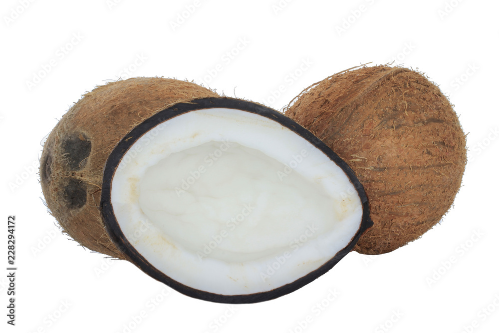 heap of coconuts isolated on white background heap of coconuts isolated on white background