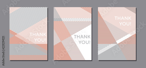 Simple striped geometric pattern element set