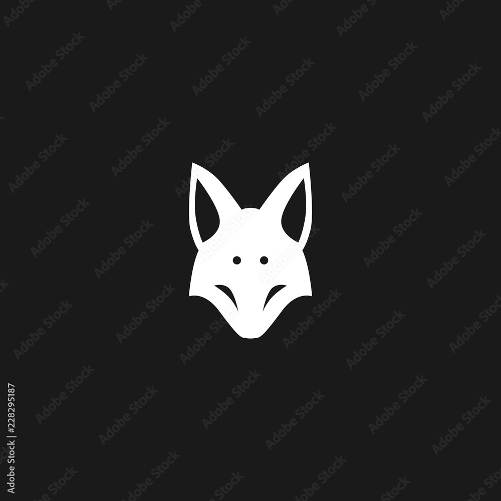 Obraz premium fox logo vector icon illustration