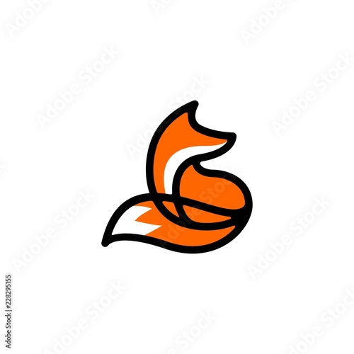 fox logo vector icon illustration