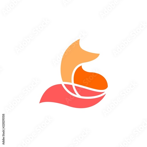 fox logo vector icon illustration