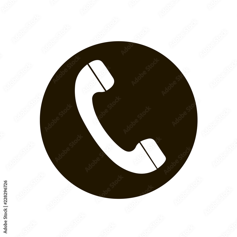 Telephone reciver vector icon, flat design best vector icon. Phone in circle. Phone icon in flat style on white background. Icon for web Telephone reciver vector icon, flat design best vector icon. Phone in circle. Phone icon in flat style on white background. Icon for web