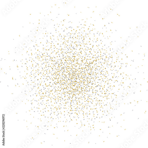 Konfettiexplosion - gold-silber