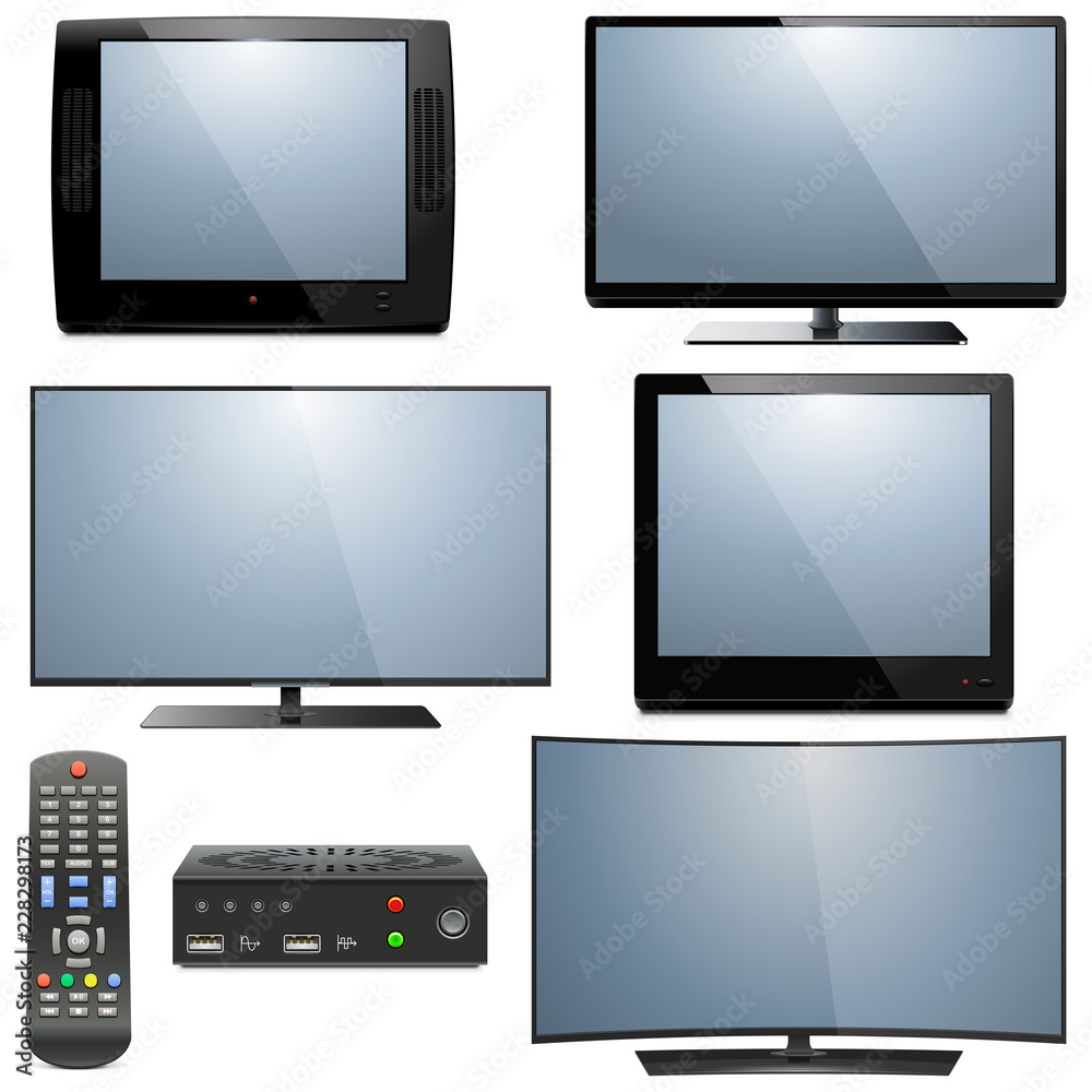 Vector Analog and Digital Televisions Vector Analog and Digital Televisions