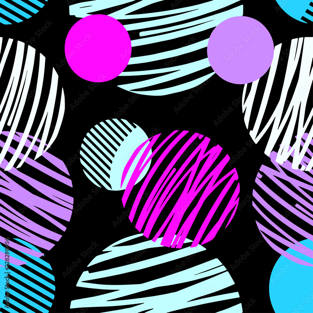 Obraz premium Abstract geometric seamless circles pattern