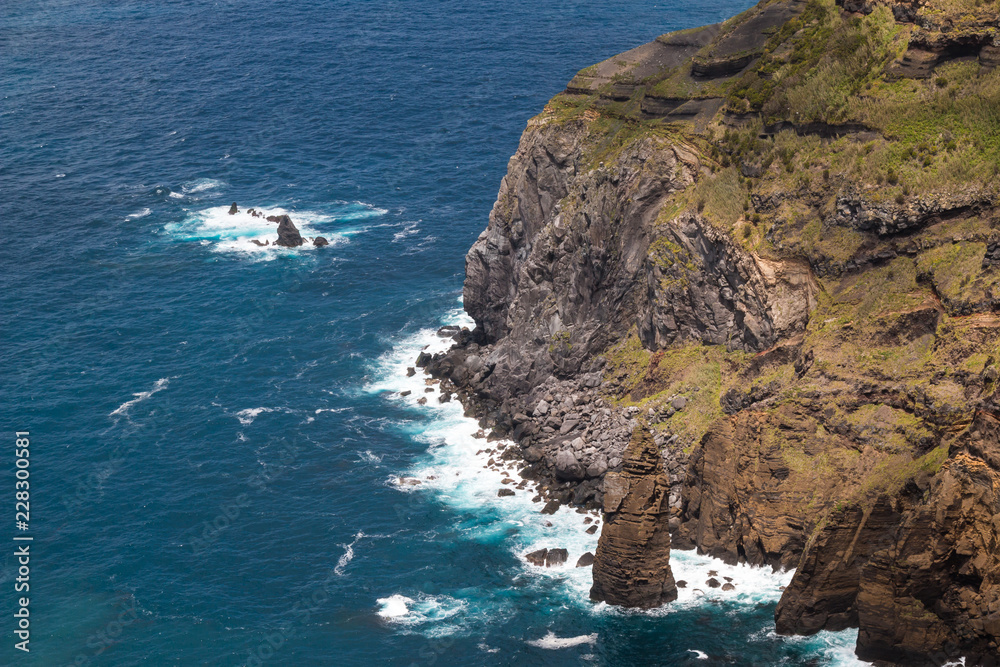 Cliffs in the north of Sao Miguel, Azores Islands