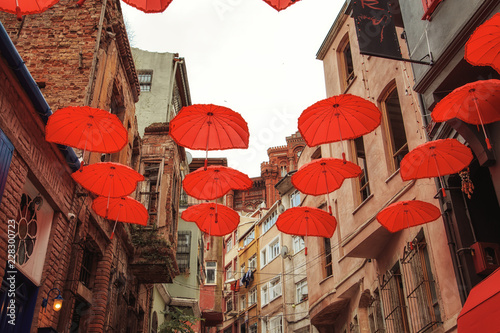 Photography Colorful houses of the Balat district, Istanbul, Turkey.