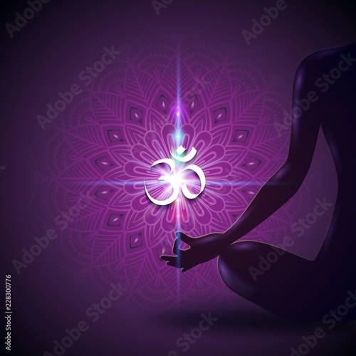 Yoga meditation Mandala Violet