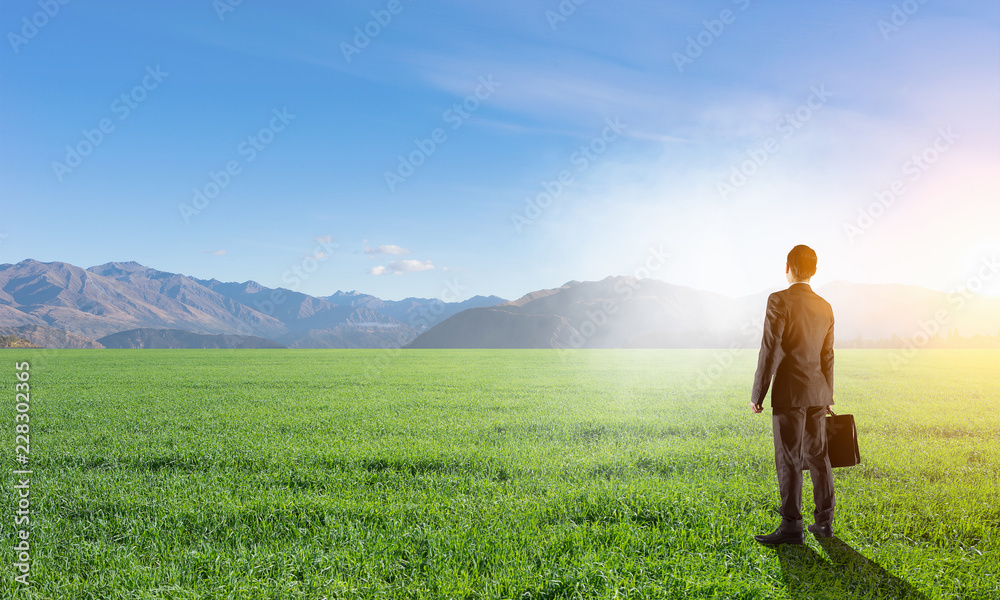 Businessman and ecology concept Businessman and ecology concept