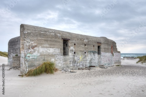 Dänemark, Skagen, Bunker, Ruine, Festung, Weltkrieg, Regelbau 638, Atlantikwall, Nordjylland, Frederikshavn, Skagerrak, Gränen, Kattegat, Landspitze photo