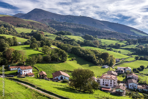 Spain, Navarre, Baztan valley, Amaiur, farmhouses on the periphery of the village (Way of Saint James) photo
