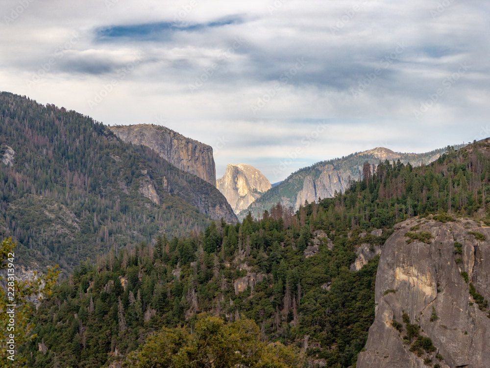 Half Dome Tunnel View, El Capitan Rock, Yosemite Valley National Park, California, USA