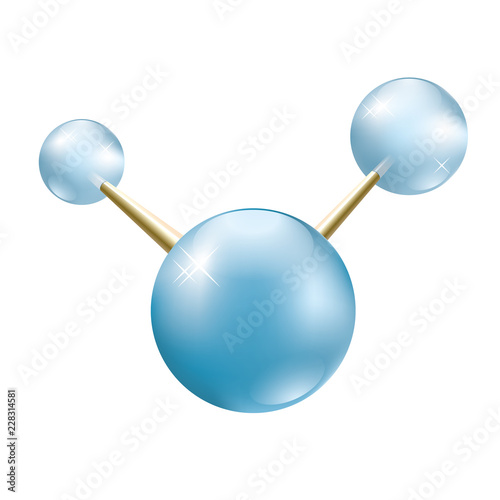 Vector drawn molecular structure. Isolated on white background.