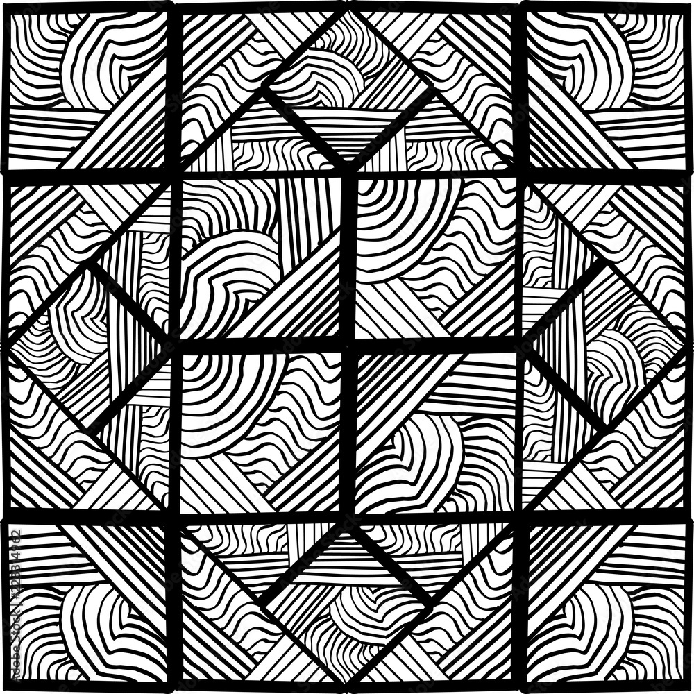 Temple relief seamless pattern vector with hand drawn aztec tribal ...