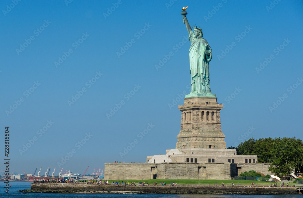 The Statue of Liberty on Liberty Island in New York Harbor, USA. The Statue of Liberty on Liberty Island in New York Harbor, USA.
