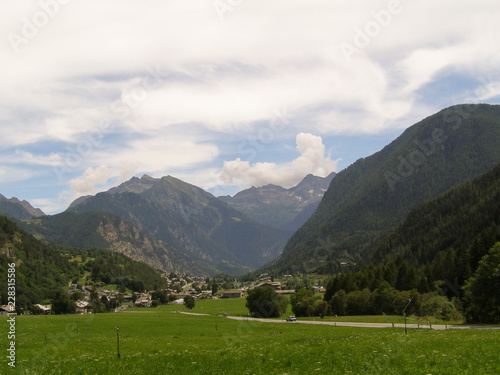 Brusson mountains in Aosta Valley