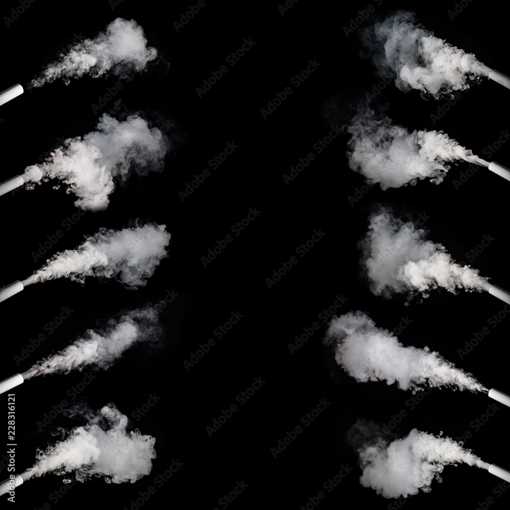 Smoke from a pipe on a black background Smoke from a pipe on a black background
