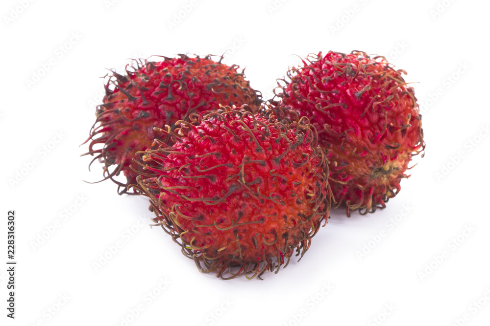heap of rambutan isolated on white background heap of rambutan isolated on white background
