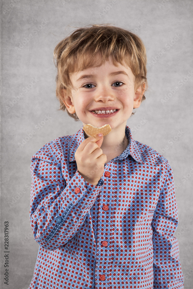 small businessman with a smile on their mouths eating cookies small businessman with a smile on their mouths eating cookies