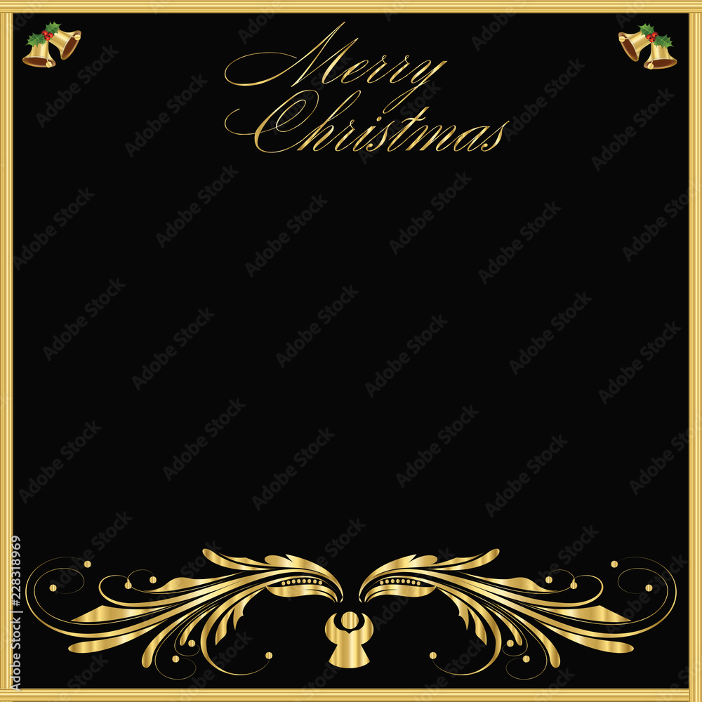 Gold and Black Elegant Christmas Background Stock Vector | Adobe Stock