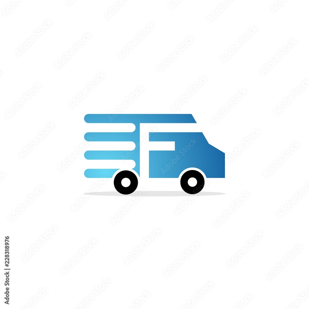 Letter F Van Car Abstract Delivery Creative Icon Logo Design Template Element Vector Letter F Van Car Abstract Delivery Creative Icon Logo Design Template Element Vector