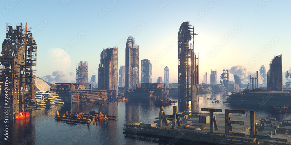 Fototapeta premium City in ruins