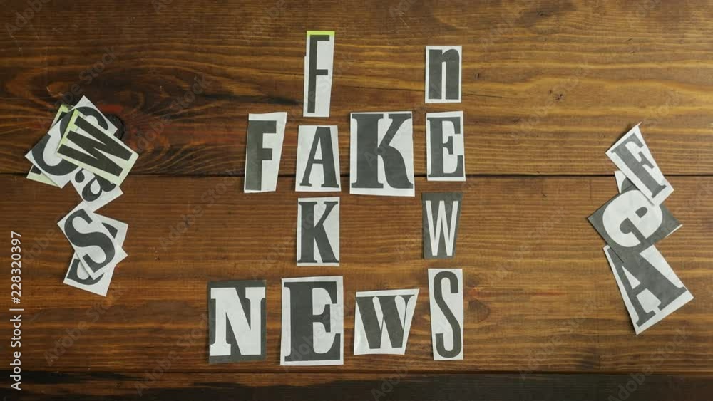 Disinformation and alternative facts. Stop motion animation of the ...
