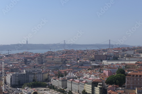 View over the old town of Lisbon  Portugal